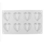 Molde de silicón corazón 3D diamante geométrico chicos 5.5x6.5