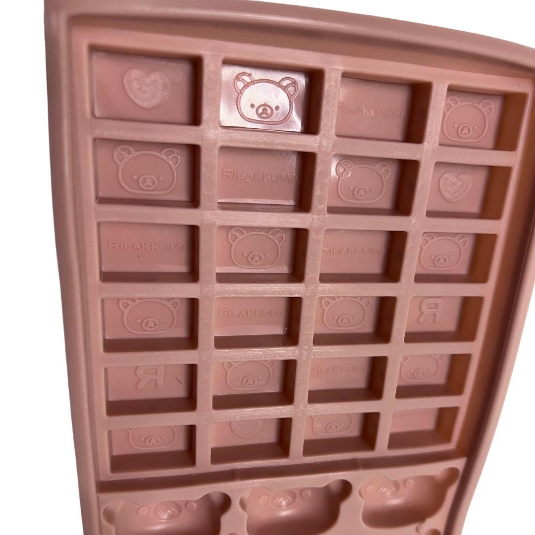 Molde de silicón barra de chocolate con osos ositos Rilakkuma repostería