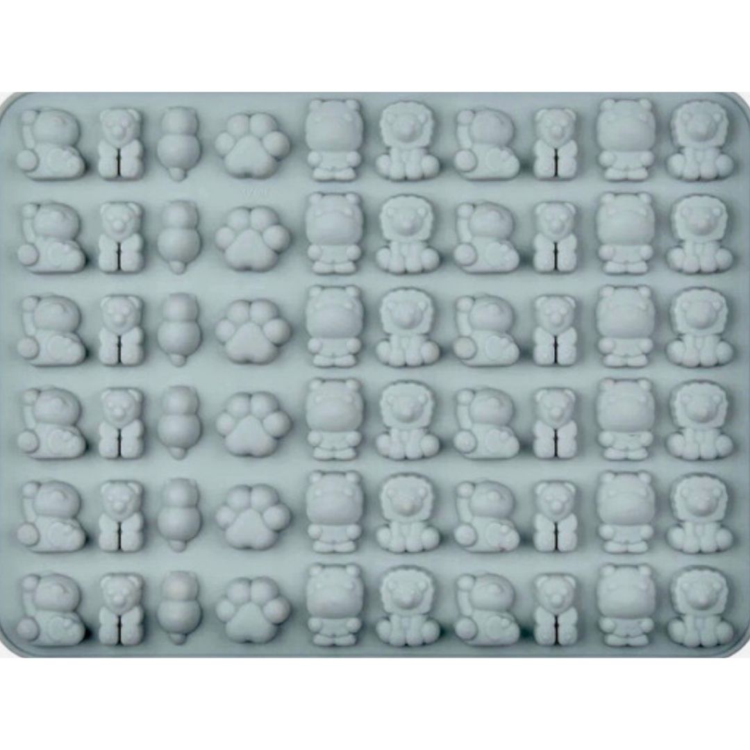 Molde de silicón figuritas animales para chocolate o gomitas