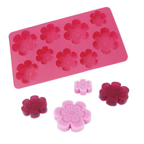 Molde de silicón flores 9 cav