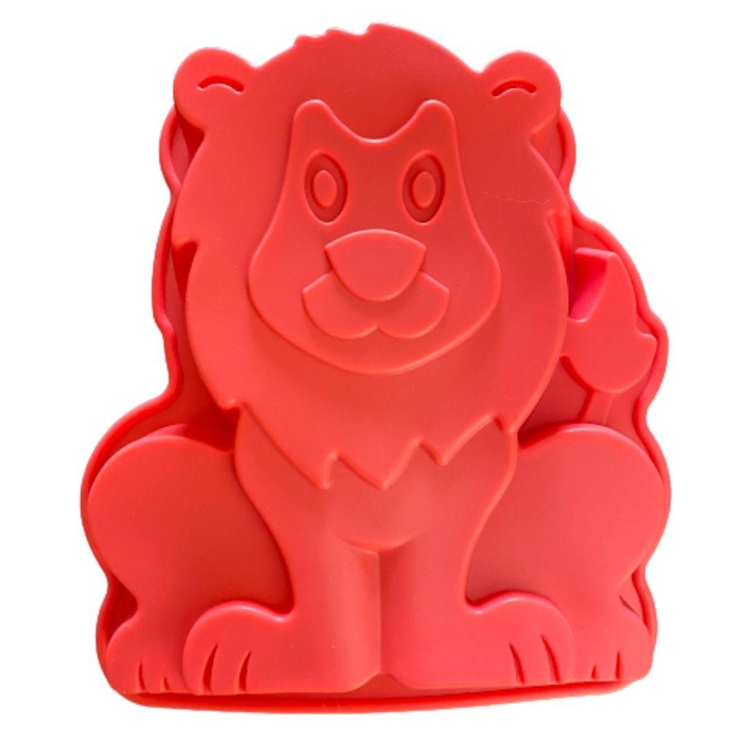 Molde de silicón de león para pastel