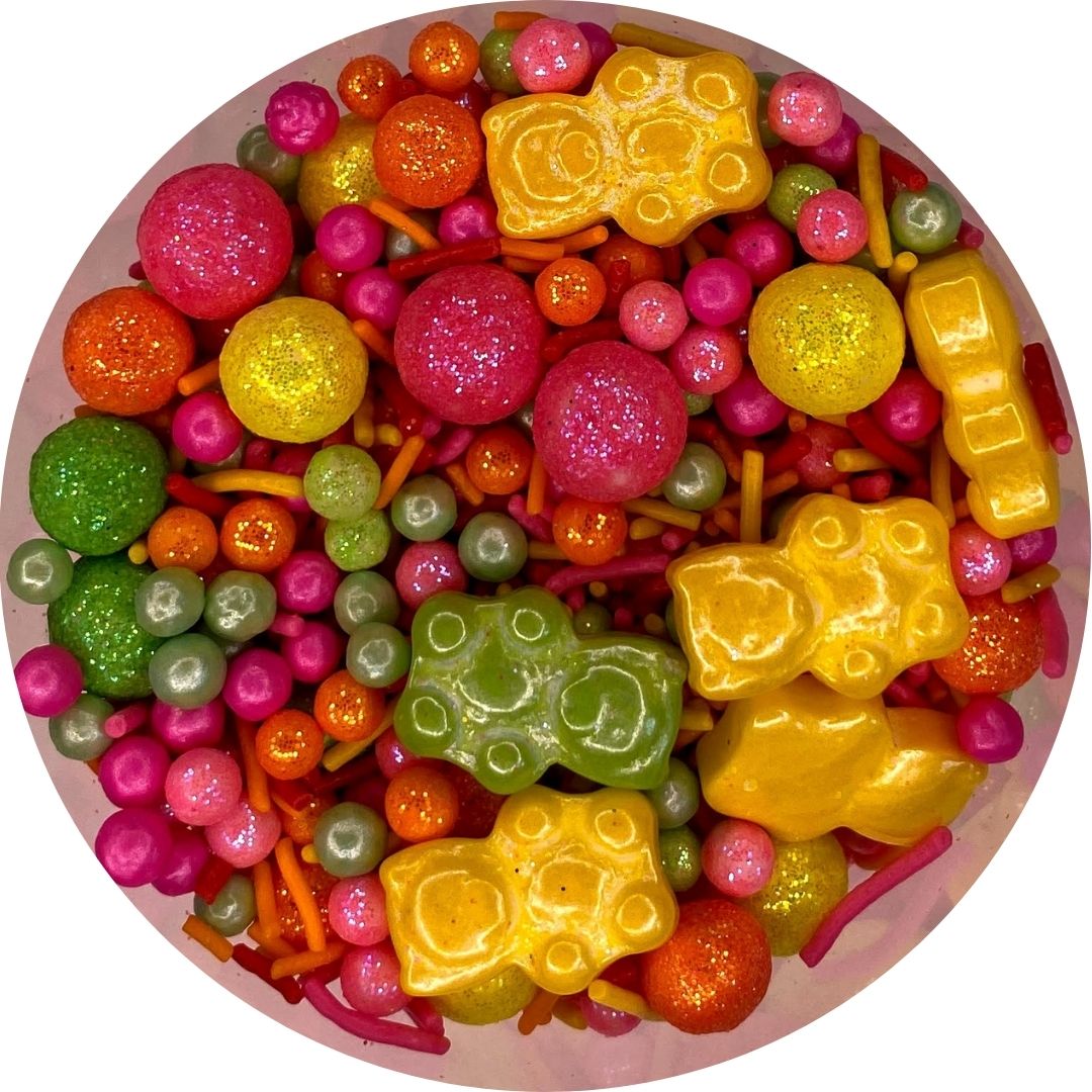 Mix de sprinkles ositos osos y perlas diamantadas