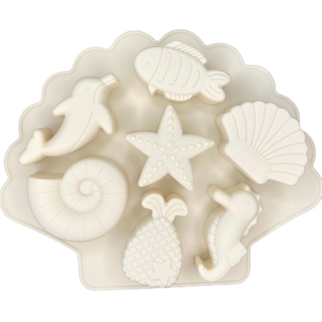 Molde de silicon animales marinos caballito estrella de mar y otros 7cav