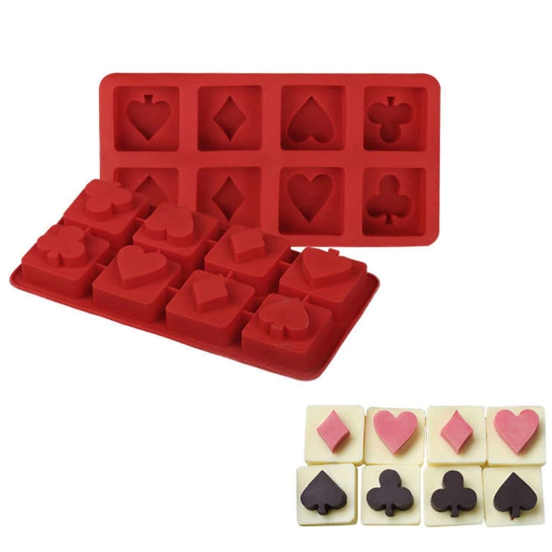 Molde de silicon naipes cartas