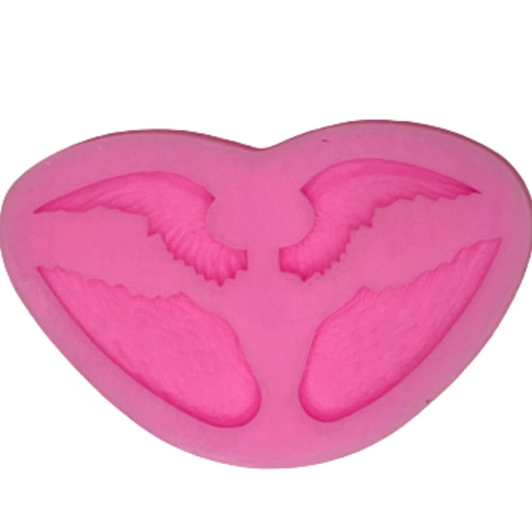 Molde de silicón para fondant de alas 4 cavidades