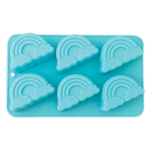Molde de silicón arcoiris 6 cavidades