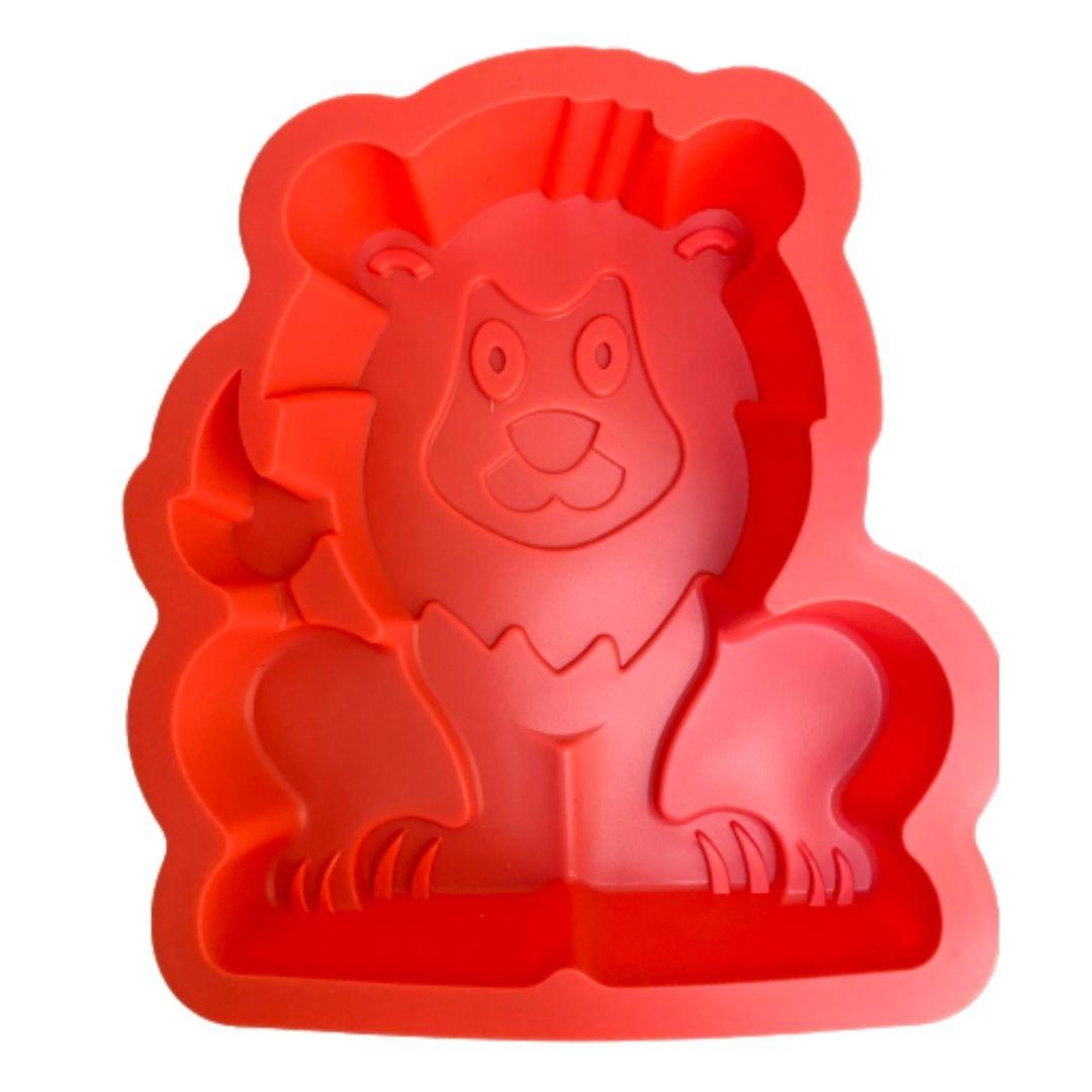 Molde de silicón de león para pastel