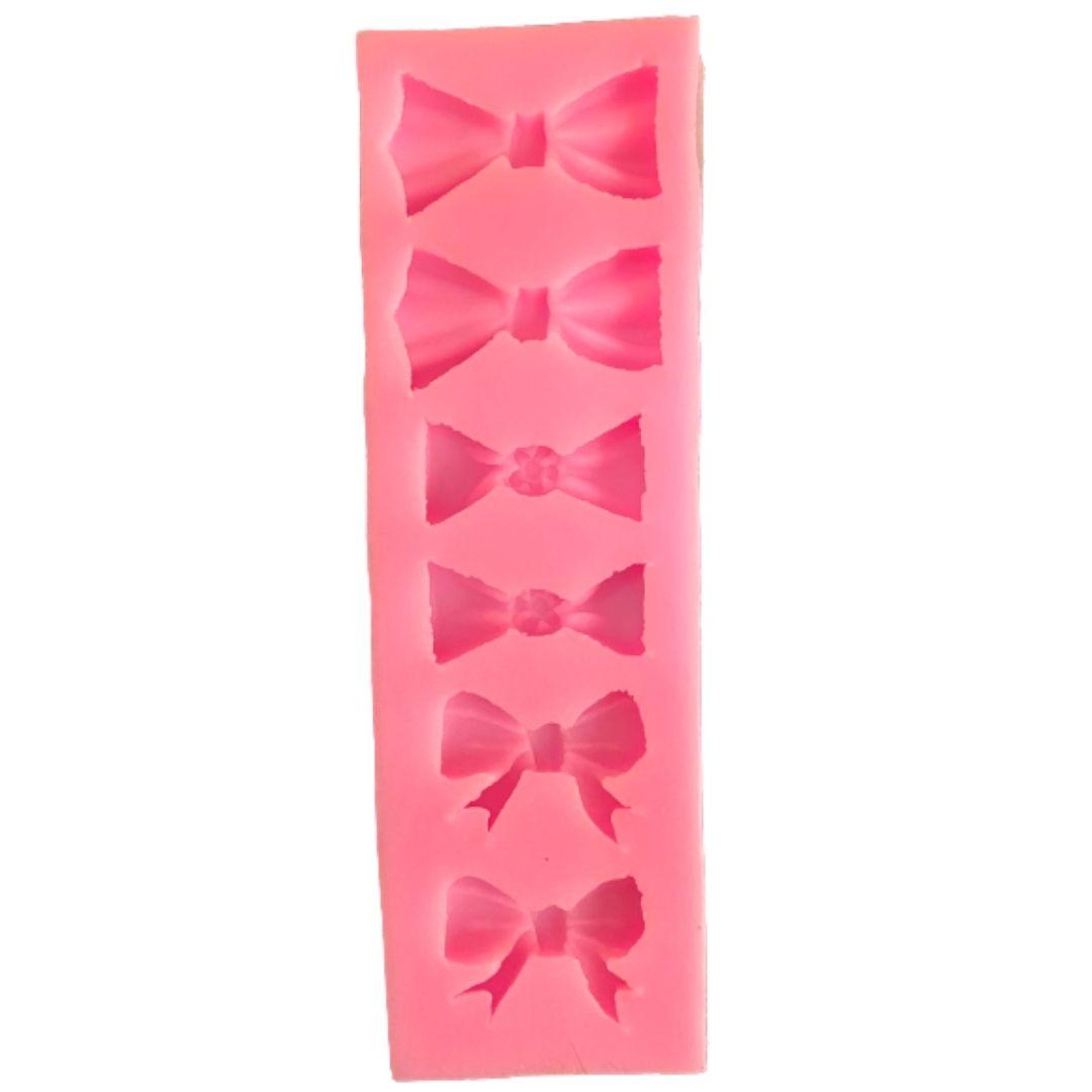 Moños 6 cavidades molde de silicón para fondant