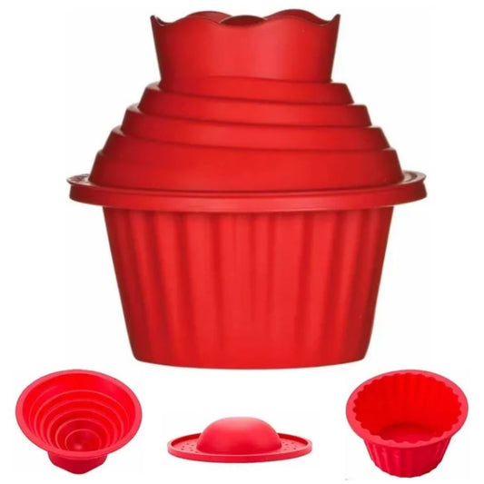 Molde de cupcake gigante jumbo de silicón