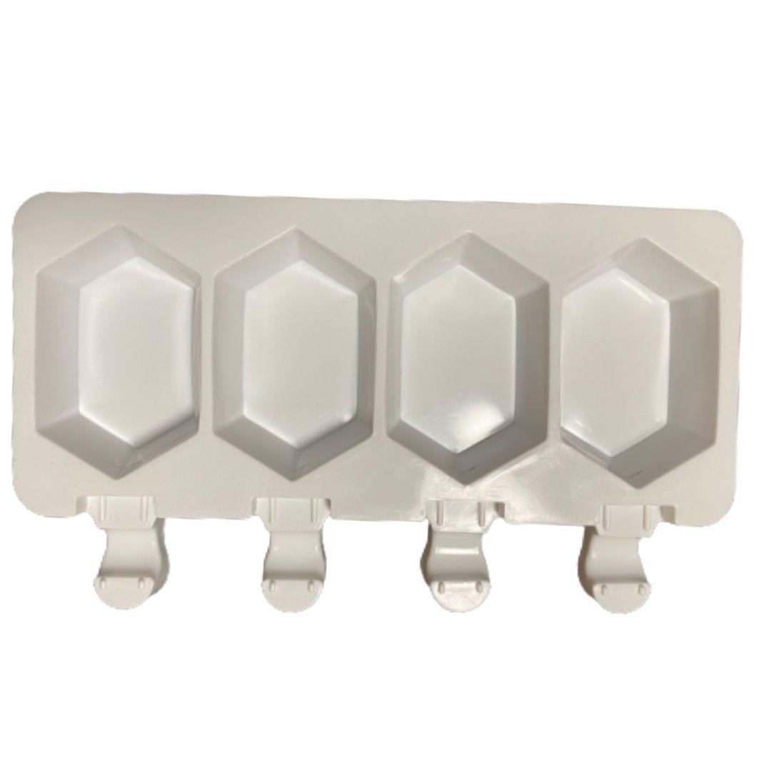 Molde de silicón paleta chica diamante geometrica