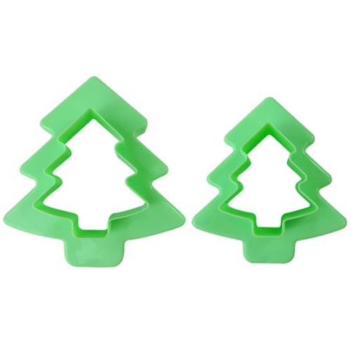 Juego de cortadores para galleta arbol de navidad pino 2 pzas