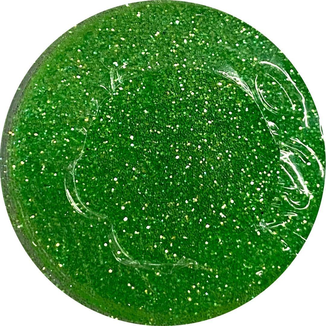 Diamantina verde fluorescente comestible