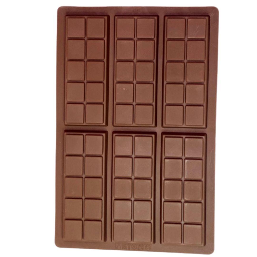 Molde de silicón de barras de chocolate 6 cavidades