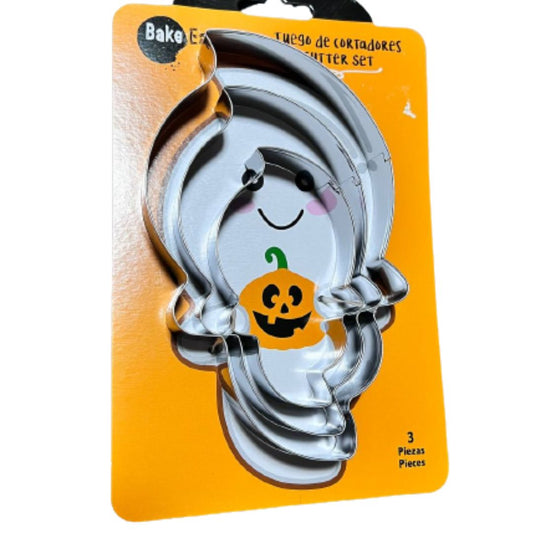 Cortadores de galletas fantasma de halloween set 3