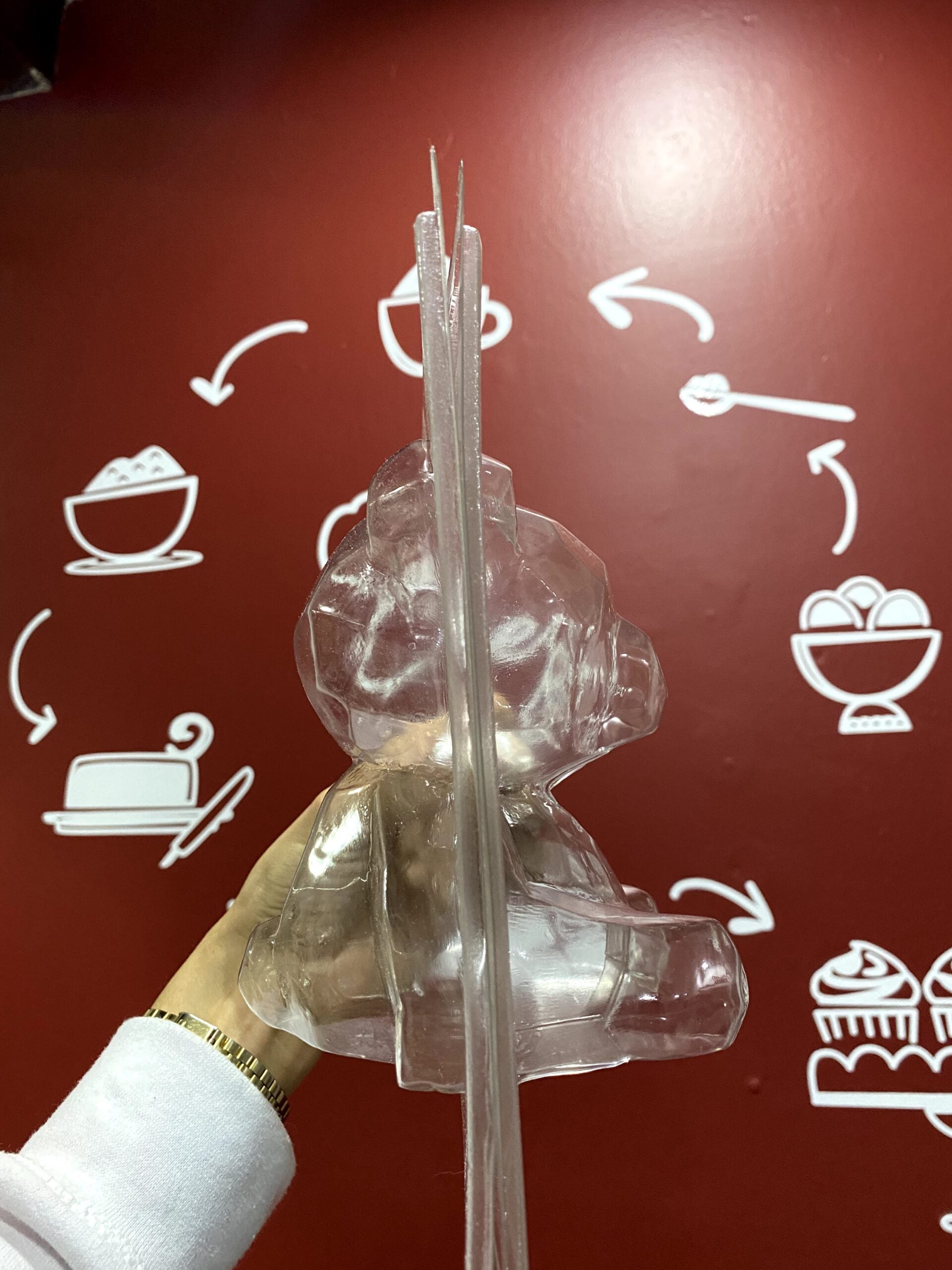molde oso 3d acetato para chocolate