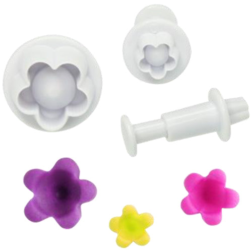 Juego de cortadores eyector flor 3pzs