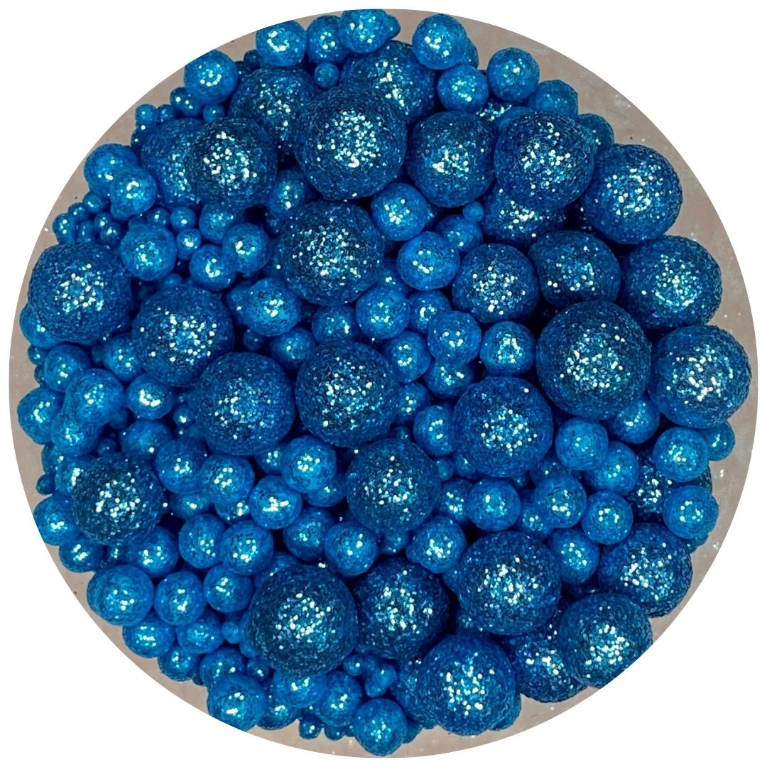 Mix de perlas diamantadas azul