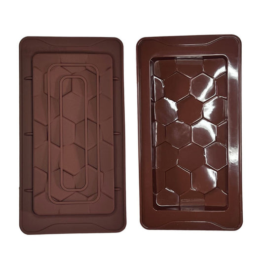 Molde de barra de chocolate hexágonos