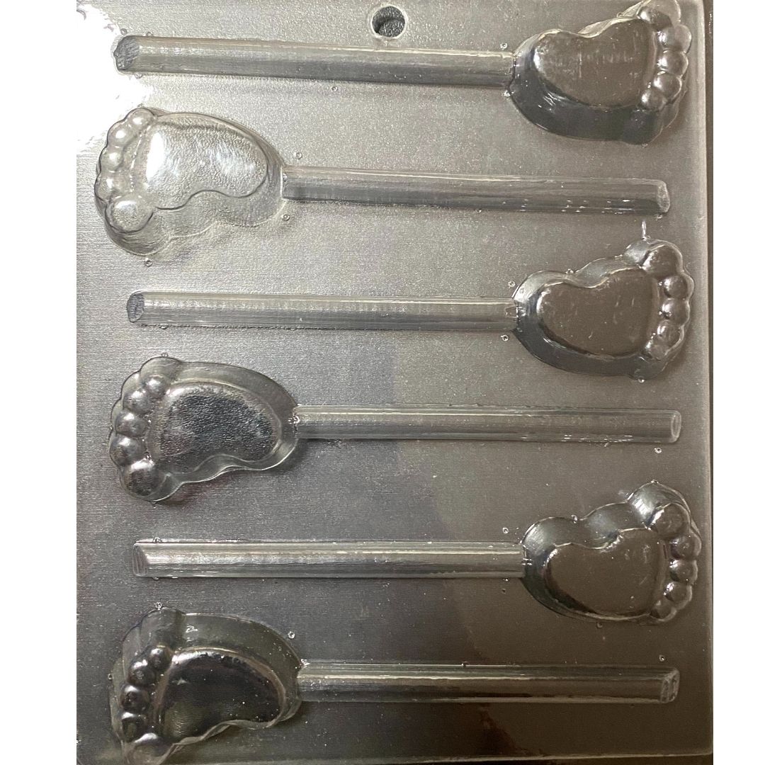 Molde de paletas de pies o huellitas de acetato