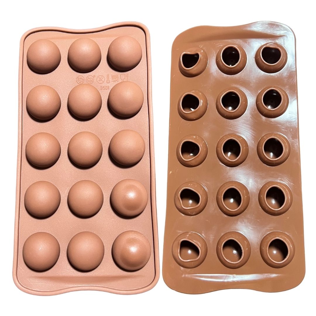 Molde de silicón bolitas esferaas 3d