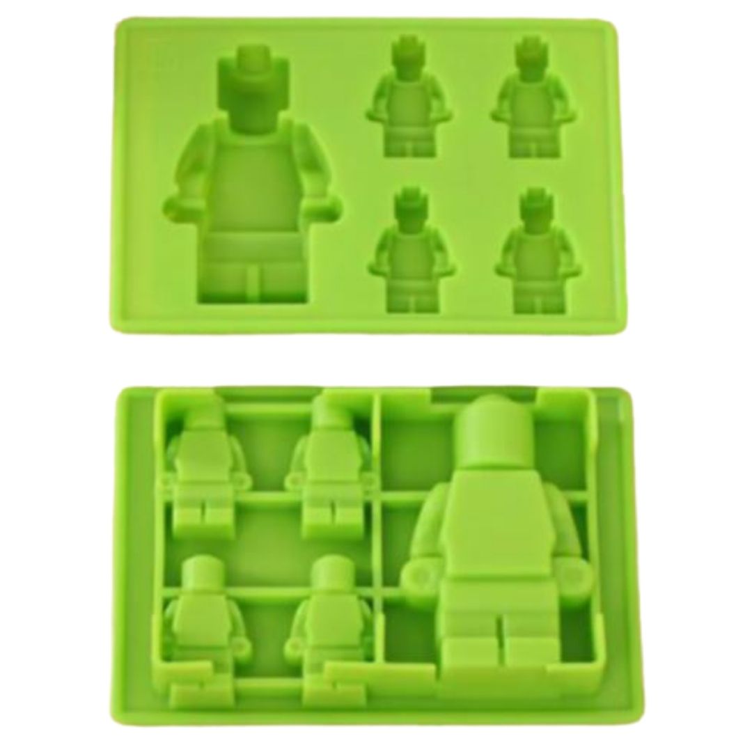 Molde de silicón de hombre y mini hombres Lego 5cav