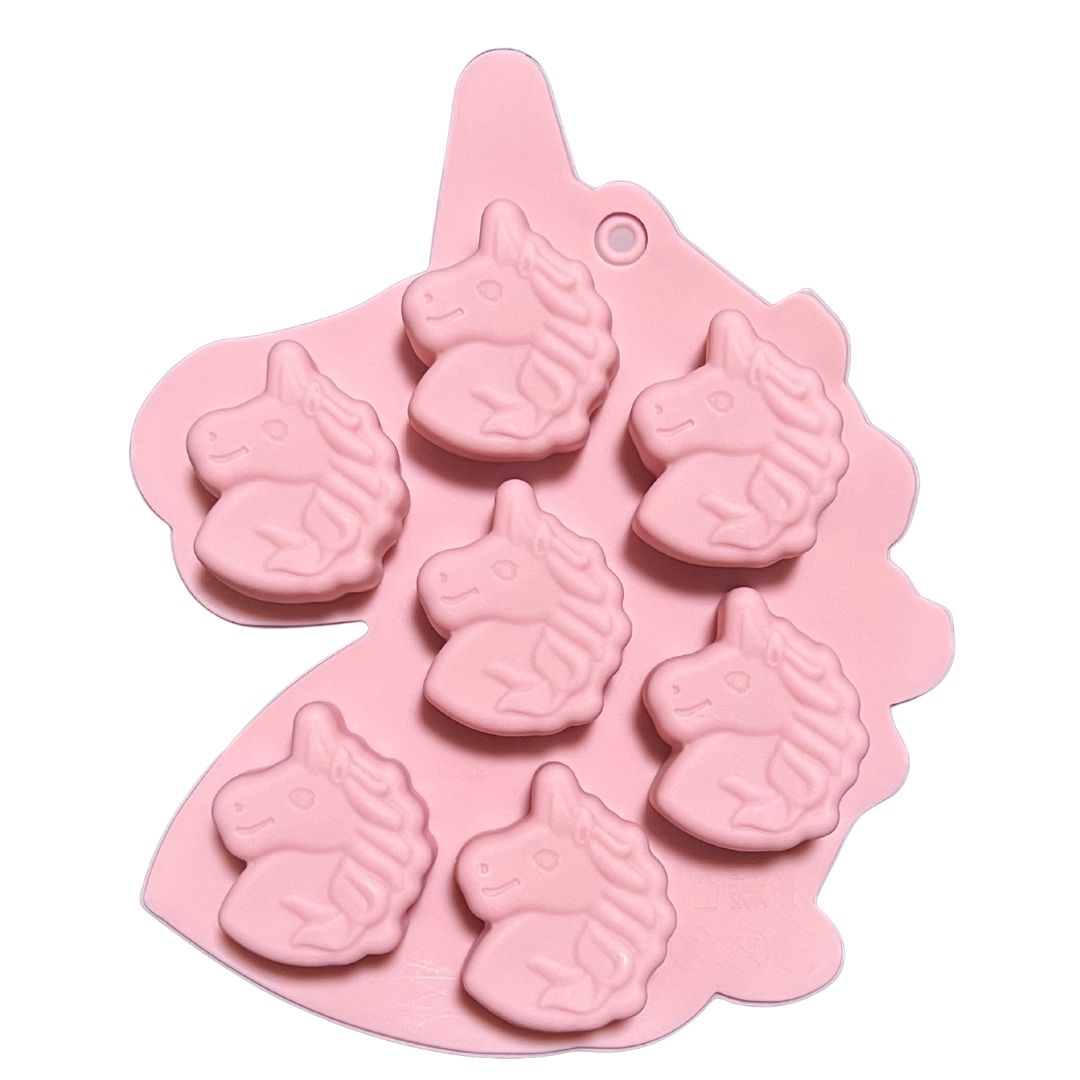 Molde de silicón de unicornios 7 cavidades