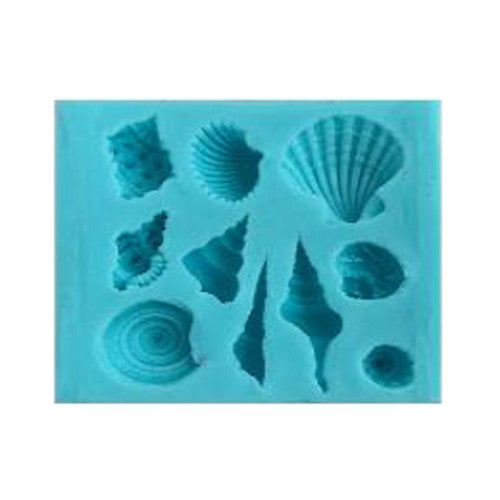 Molde de silicón para fondant conchas marinas