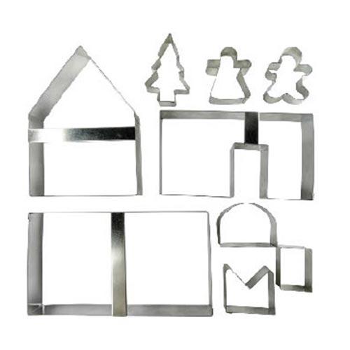 Cortadores casa de jengibre 3D navidad 9 PZ