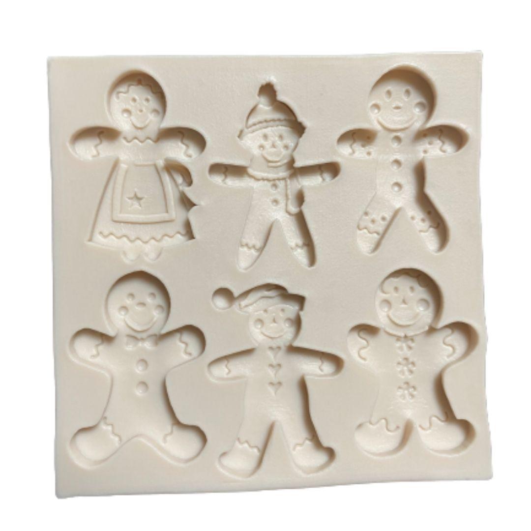 Molde de silicón fondant hombre muñeco de jengibre navidad