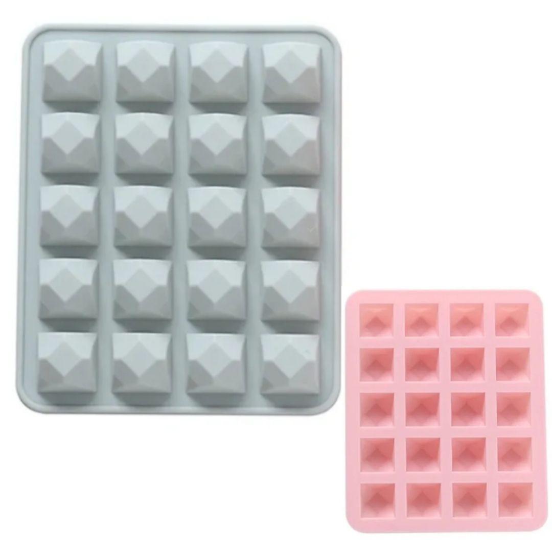 Molde de silicón para chocolate diamantado